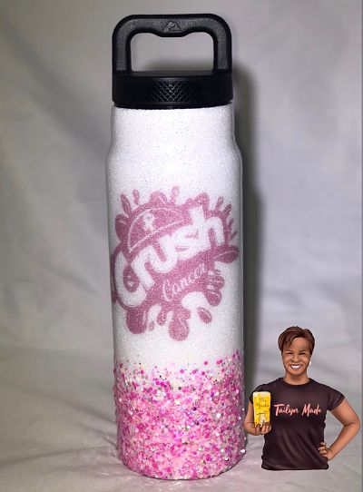 Crush Cancer 24oz Water Bottle