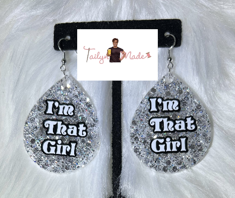 I'm That Girl Glitter Glam Earrings