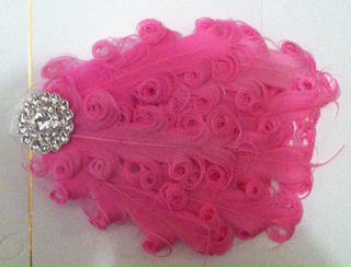 Light Pink Feather Headband